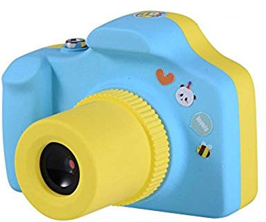 Jian Ya Na Mini Kids Digital 1.5inch Cámara Pantalla LCD de Alta resolución Ligera Sello de Tiempo Ajustable Incorporado de la Correa Soporte de Tarjeta de Azul