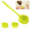 Double-Sided Shower Brush, Silicone Bendable 15Inch Long Handle Exfoliating Massage Body Brush Scrubber for Women, Elderly and Children Sensitive Skin Bath Tool