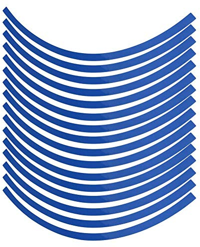 Yctze Motorrad Reifen aufkleberYctze 16er Felgenstreifen Felgenband Dekor Zierleisten Ersatz für 16-19 Zoll Auto, Fahrrad und Mortorcycle Felgen(Blau)