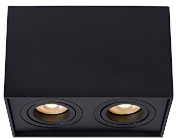 LUCIDE Tube - Ceiling Spotlight - 2xGU10 (MR16) - Black
