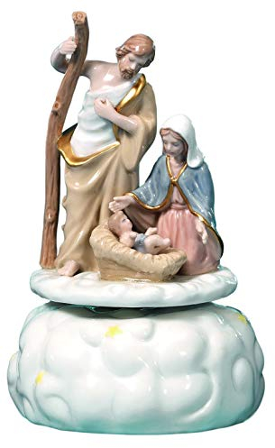 Navel porcellana Spieluhr Weihnachten Krippe 13 cm