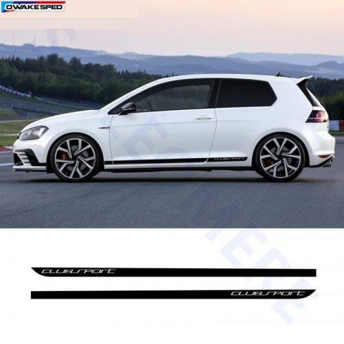 HaiMa Fibra Di Carbonio Decal Car Side Skirt Adesivi Automobili Accessori Per Volkswagen Golf 7 Mk7 - Con Logo