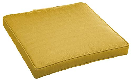 Hespéride - Galette de Chaise carrée Jaune Moutarde