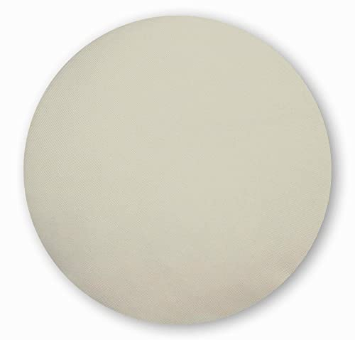 Haus und Deko Kissenbezug 40 cm rund Leinenoptik Ecru, Kopfkissenbezug Dekokissen Sofakissen, Kissenbezüge für Wohnzimmer, Schlafzimmer, Kissenhülle mit Reißverschluss