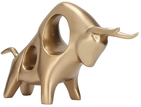 Kämpfender Stier Statue Skulptur Dekor Figur aus Harz Tierskulptur für Zuhause Kunst Geburtstagstagsgeschenk