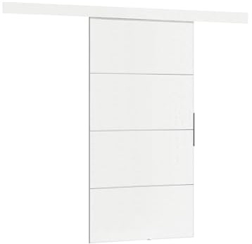 Mirjan24 Système de porte coulissante Multi Plus - Kit complet pour portes de placard coulissantes, cloisons, portes intérieures (blanc, modèle 90, avec fermeture automatique)