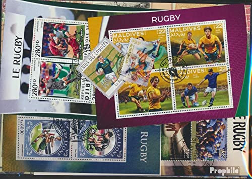 Prophila Collection Motive 25 Verschiedene Rugby Marken (Briefmarken für Sammler) Sport Sonstige