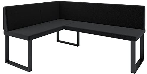 Eckbank Akiko Metal - Eckbankgruppe für Ihrem Esszimmer, Küche modern, Sitzecke, Essecke. Perfekt für Küche, Büro und Rezeption. Solide und Starke Verarbeitung. (INARI 100, 128x168cm Links)