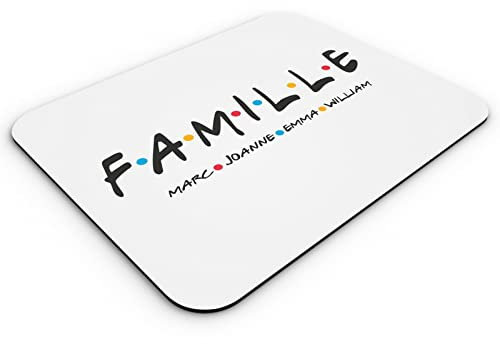 Fabulous Tapis de Souris Inspiré Friends Famille Noms et Textes Personnalisables Idée Cadeau Réunion de Famille Personnalisé Enfants Parents Noel