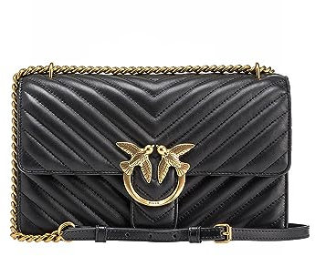 Pinko Damen Love ONE Classic Sheep NAPP Liebe EINEN KLASSISCHEN DC-SCHAFNAPP, Z99Q_Nero-Antique Gold