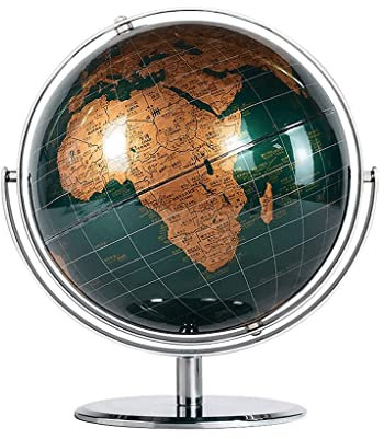 OLOTU Globus Kinder Um 720 ° drehbarer Globus der Welt mit stabilem Metallständer, pädagogische Geographiekarte, antiker Globus für Kinder und Erwachsene Globus Dekor