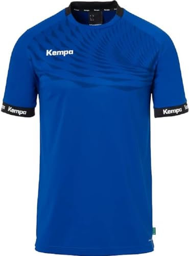 Kempa Wave 26 Shirt Tee Shirt t-Shirt de Sport à Manches Courtes Vetement Fonctionnel Handball Gym Jogging Running Maillot Homme , Bleu Roi/Bleu Marine, S