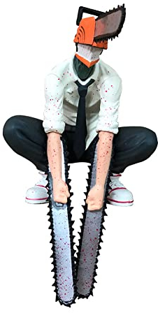 Jilijia Kettensäge Mann Spielzeug Figur Denji Figur PVC Action Statue Figur Anime Puppe Spielzeug Geschenk Pressing Bubble Noodle Ornament Modell, Denji Pressing Bubble Nudel, 16 cm