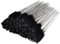 Rofitbest Einweg-Kristall-Augenpinsel, Pinsel Mascara Zauberstäbe, Wimpernmascara-Bürsten, Augenwimpern-Applikator-Pinsel (50PCS, Schwarz)