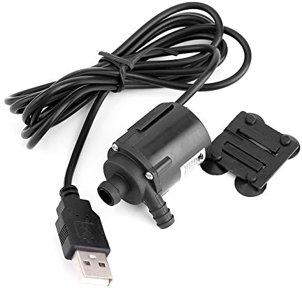 Mini Wasserpumpe, Leise Aquarium Pumpe 6V 150l H Micro Brushless Tauchwasserpumpe Winzige Tauchwasserpumpe Motorkühlpumpe USB GD