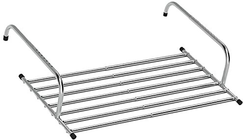 whalebee Stendino - Stendibiancheria per Termosifone, Balcone, Finestre, Ringhiere - Stendino Appendibile Estensibile Stendibiancheria in Acciaio Inox Ripiegabile per Interno Ed Esterno - Salvaspazio