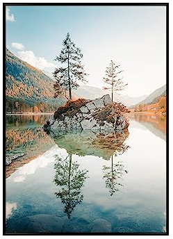 daazoo Wandbild Rock 50 x 70 cm (MIT RAHMEN) – Wunderschönes Natur Bild mit lebendigen Farben und hochwertigem Druck für Wohnzimmer, Schlafzimmer, Büro oder Küche – Einfache und schnelle Montage