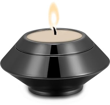 Minicremation Urne für menschliche Asche, Edelstahl, Kerzenaschehalter, Andenkenurne für Asche, Kerzenständer, Mini-Bestattungsurnen für Haustierasche