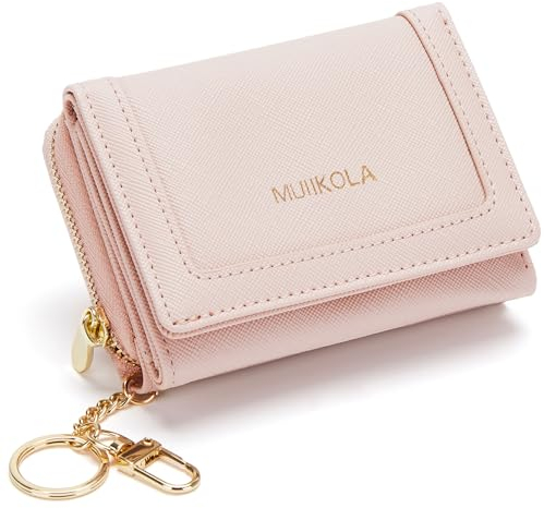 MUIIKOLA Mini Geldbörse Damen klein,Geldbeutel Große Kapazität kleines Portemonnaie Damen,Viele Fächer Elegante und Süße Klein Damen Geldbeutel mit 7 Kartenfächern und 1 ID Fenster