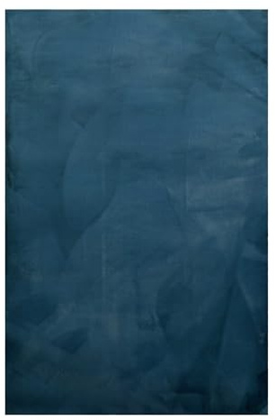 Homie Living Weicher Hochflor Teppich Schlichtes, modernes Design hochwertig getuftet für Wohnzimmer, Schlafzimmer und mehr - Vita (70 x 140 cm, Petrol)
