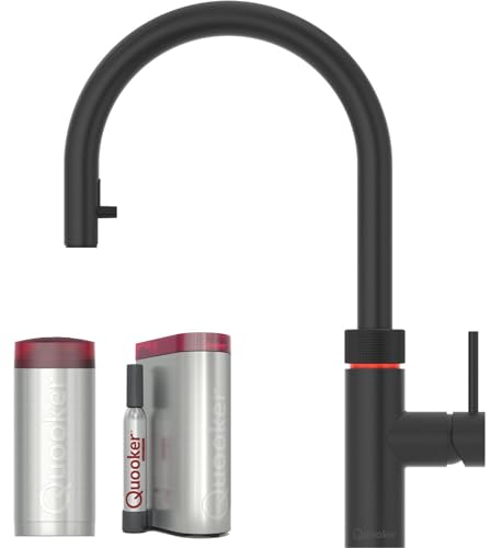 Quooker COMBI Reservoire für kochendes Wasser + CUBE für gekühltes Sprudelwasser - Flex - Schwarz
