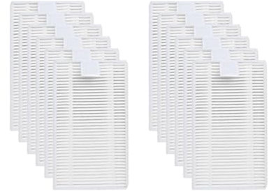 ZeAda Kit de Accesorios for Robot Aspirador filtros Hepa, Repuesto de 12 Uds., Compatible con Cecotec Conga 4090 5090 5490 6090 7090