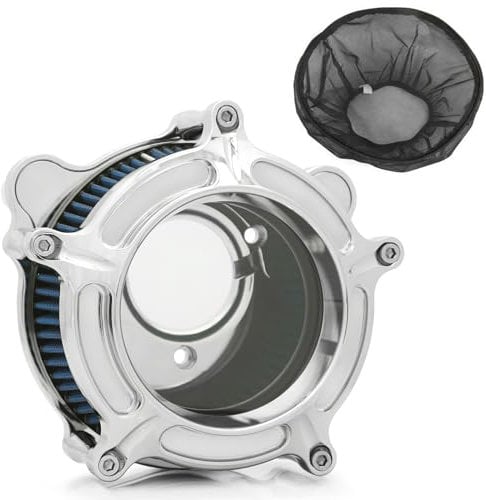 Filtro aria per moto Harley Davidson Sportster Touring Street Glide Road King electra Dyna Softail (filtro blu cromato, C-For Touring 2008-2016)