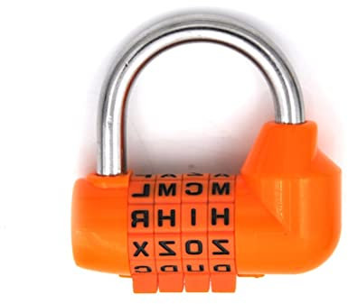 SkVLf Candado de seguridad de viaje con combinación de letras de 4 dígitos para equipaje y diario (color: E)