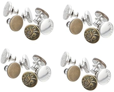 STOBOK 24stücke Jeans Taillenschnallen Für Hosen Schnallen Anti-rutsch-hosenknöpfe Diy-jeans-accessoires