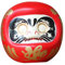KONTONTY Japanischer Daruma Keramik Sparschwein Glücksbringer Figur Dekoration Für Zuhause Büro Geschenkornament Glückverheißende Daruma-spardose Mit Hübschem Cartoon-Design