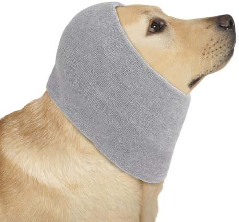 COMFPET Cache-oreilles épais pour chien - Protection contre le bruit - Cache-oreilles pour le confort - Anti-anxiété - Pour le bain et le toilettage - Protection d'oreille pour chiens, hématome