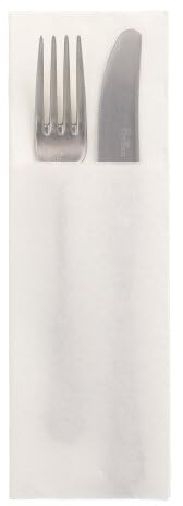 PAPSTAR 50 Bestecktaschen 'Daily Collection' 48 cm x 30 cm Weiss