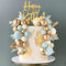 Tortendeko Kugeln, 50 PCS Kuchen Dekoration Kugel, Schaum Ball Kuchen, Mini Ballon Kuchen Topper, Tortendeko Geburtstag, Happy Birthday Cake Topper für Geburtstage, Hochzeiten, Babyparty (Blau)