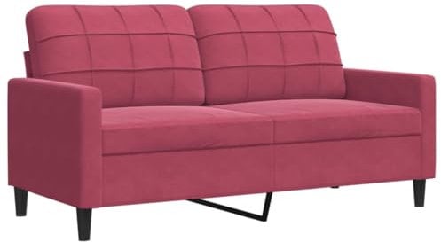 vidaXL Canapé à 2 Places Rouge Bordeaux 140 cm Velours, canapé, canapé rembourré, siège de Salon, Causeuse, canapé de Salon, canapé à Deux Places