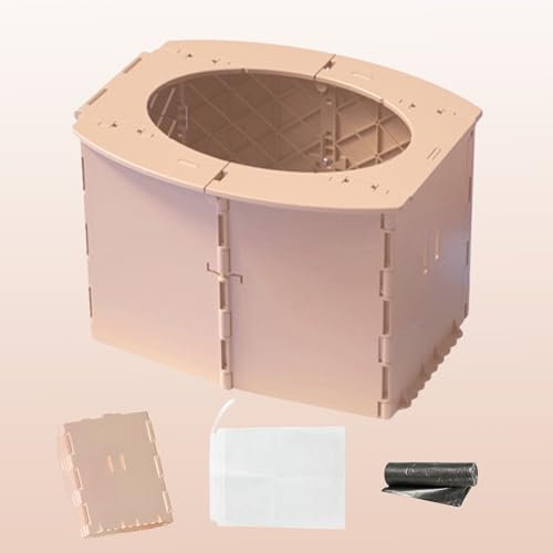 Toilette Pliante Portable Enfant, Pot pour les Déplacements pour les Enfants à Emporter Partout, Petit Pot Toilette Bébé Voyage pour Voyage,Voiture,Camping,Extérieur (Rose)