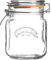 AMK® Square Clip Top Jar 1.5L Glass Jar with Airtight Seal Ideal for Dry Foods Cereals Fermenting and Preserving