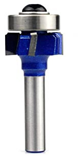 Flush Trim Hinge Mortise Template Router Mills , Milling Cutter,4Teeth Round Oer Router Bit, 1/4 Inch Shank Corner(R1)