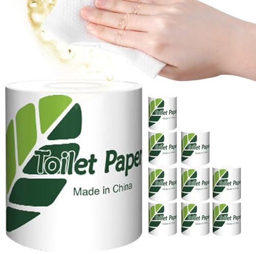 Smileshiney Badezimmerpapier, Toilettenpapier | 10X weiche Badeseidenpapierrollen | Badezimmerpapier, umweltfreundliches, nachhaltiges, starkes Toilettenpapier für Badezimmer, Toilette, Wohnzimmer
