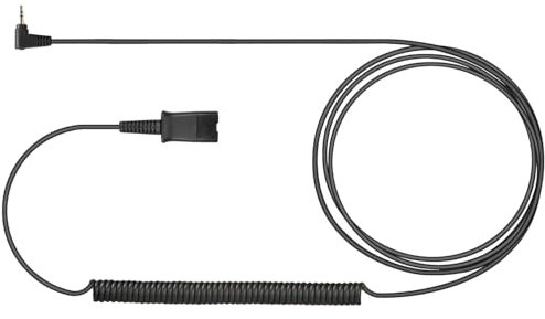 2.5mm to QD Adapter Cable for Plantronics Quick Disconnect Headsets Coil Cord Compatible with Panasonic VTech AT&T Cisco SPA Uniden RCA Cordless Dect Phones