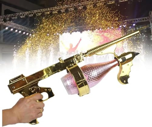 Champagne Gun Shooter, Bier-Spritzpistole/Verstellbares Kaliber Sprayer für Party/Club/Bar/Pub/Festival/Geburtstag/Hochzeit/Weihnachten/Bar-Atmosphäre Requisiten,Pink