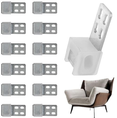 Sofa Verbinder, Möbelverbinder mit 4 Löchern, Sofa Feder Clips, Federklammern, Möbel Federset, Couch Ersatzteile, Metall Sofa Feder Reparatur, Beschlag für Sofas, Betten, Möbel, 12 Stück