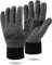 normani Wollhandschuhe Fingerhandschuhe mit Thinsulate™ Thermofutter und Fleece Innenmaterial - Strickhandschuhe für Damen und Herren (XS bis 4XL) Farbe Grau/Silikonschicht Größe S-M