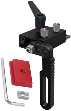 Track Stop 75, Adjustable Type 75 Fence, Aluminium Alloy Manual Block, T Slot Limit Device (180g), Table Saw Accessories for Standard Multi T Track, Woodworking Enthusiasts