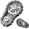 Fidget Toys, Fidget Metall, Getriebe, Metall Kettenrad Kette Fidget Spielzeug für Kinder Erwachsene, kinetische Schreibtisch Spielzeug Neuheit Hand Finger Spinner für Anti-Angst (Schwarz)