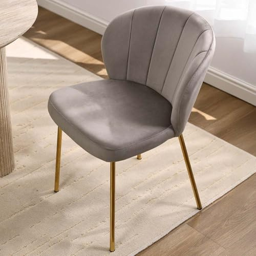 Milton & Oldbrook Velours-Esszimmerstuhl Cadiz, Taupe