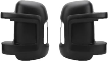 Door Mirror Cover Caps For Fiat For Ducato 2007-2024 Motorhome Mirror Protectors Guards 1 Pairs Long Arm Pair White/Black Covers Side Wing Mirror Caps(Black)