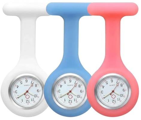 3 Pièces Montre à Gousset d’Infirmière,Montres D'infirmière en Silicone