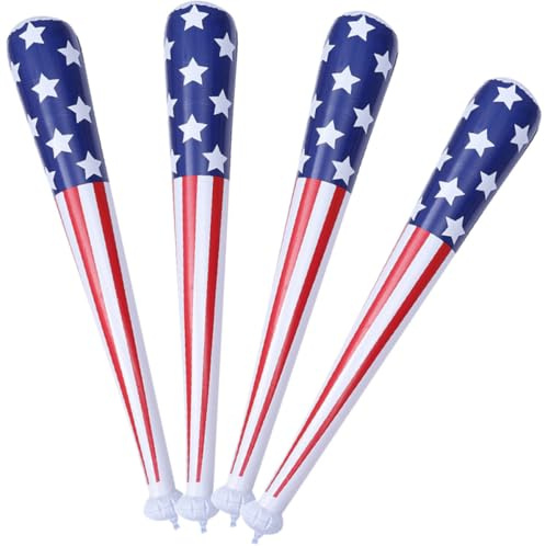 PAMINGONO Mazze da Baseball Gonfiabili in Pvc 4 Unitá Design Speciale per Feste a Tema e Bomboniere, Giocattoli Gonfiabili per Party e Ricompense in Classe
