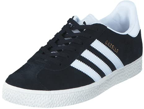 adidas Gazelle C, Zapatillas Unisex niños, Core Black White Gold, 34 EU