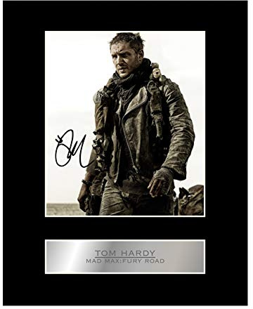 Tom Hardy Signiertes Foto mit Passepartout, Mad Max: Fury Road Autogramm, Geschenk